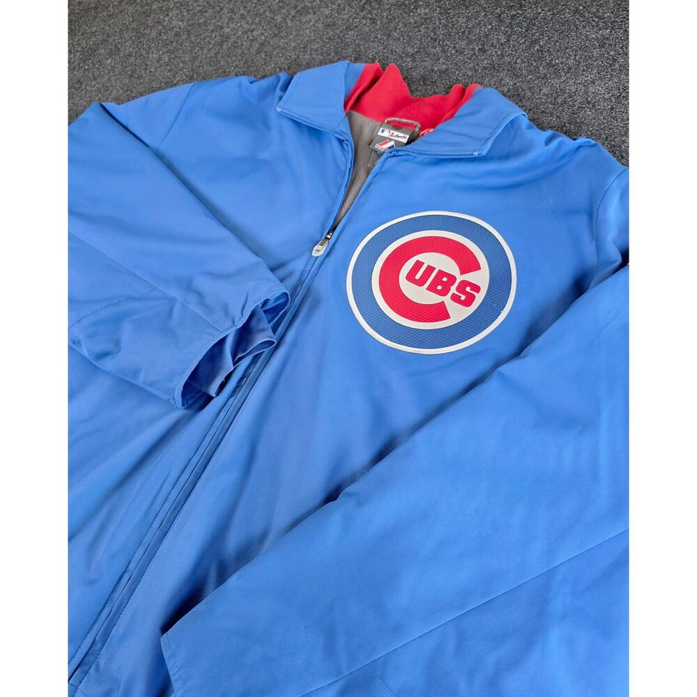 Chicago Cubs Majestic Authentic Therma Base Jacket Men's XL MLB Full Zip Blue